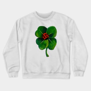 Clover leaf and Ladybug Crewneck Sweatshirt